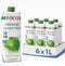 FOCO Coconut Water 33.8 Fl Oz, Pack of 6, Certified Organic, NON-GMO, Never