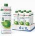FOCO Coconut Water 33.8 Fl Oz, Pack of 6, Certified Organic, NON-GMO, Never