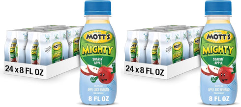 Mott's Mighty Soarin' Apple Juice Drink, 8 Fl Oz Bottles, 24 Count