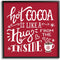 Stupell Industries Hot Cocoa Hugs Phrase Chocolate Winter Beverage