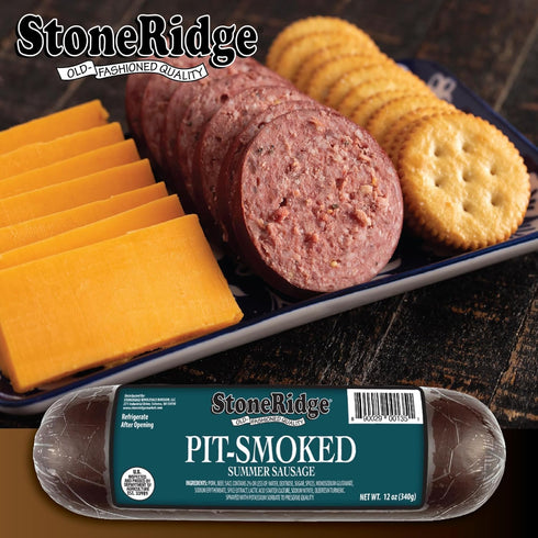Summer 12 oz, 4 Pack StoneRidge Old Fashioned Sausage, PIT SMOKED
