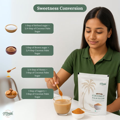 100% 350g (1.5 Miresi Coconut Palm Sugar, Pure Unrefined Traditional Sweetener, No Preservatives, pound)