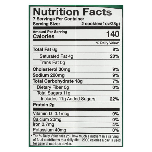 7 oz Tate's Bake Shop Butter Crunch Cookies