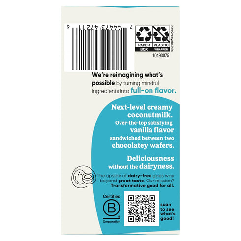 SO DELICIOUS Frozen 8 Pack Dairy Free Coconut Milk Dessert Sandwich, Vanilla Bean, Vegan, Non-GMO Project Verified