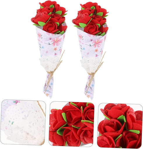 2 Sets Package ARTIBETTER Bouquet Material Rose Wildflower Bouquet Roses Flowers Kids Crafts for Kids DIY Craft Kit