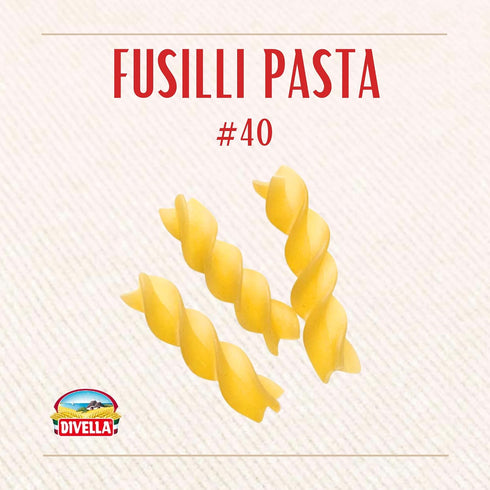 #40, 16 oz. Pack 4) Divella Fusilli Pasta (Rotini Pasta - of - Authentic Italian Pasta Made with Durum Wheat Semolina