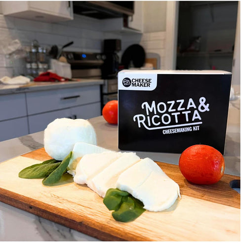 Cheese Maker Mozza Set 40 (1 1 Gourmet & Ricotta Cheese Making Kit by | Premium DIY for Fresh Homemade Cheese | Makes