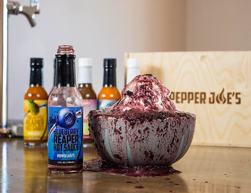 5 (3 Pack) Pepper Joes Blueberry Reaper Hot Sauce Premium Carolina Reaper Sauce Made with Worlds Hottest Chili Pepper