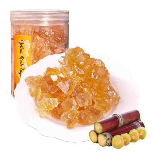 Generic Natural Yellow Rock Sugar Crystals 12.35oz (350g) | Authentic Chinese Raw Rock