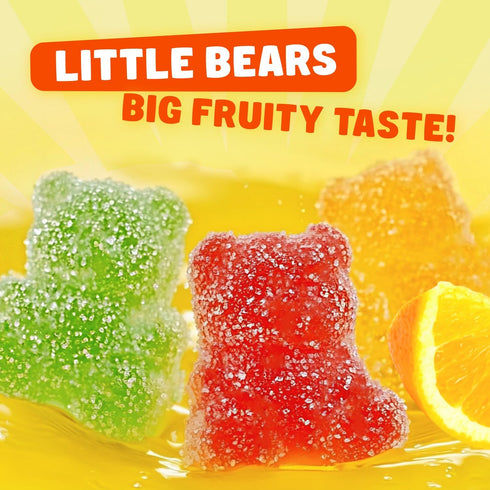 Gummy 2 lb Gummies, Guatemalan Bears Assorted Flavors (Orange, Peach, Cherry, Grape, Cranberry, Apple), Gelatin Based