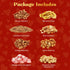 6 Christmas Gift Baskets - Tier Indulgence Nuts Gift Basket Tower with Filled With Snacks & Nuts - Gourmet Food