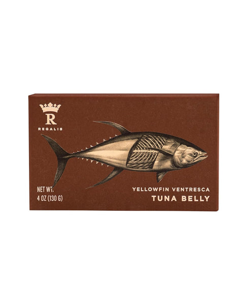 Regalis Conservas, Yellowfin Ventresca Tuna Belly, Spanish Tinned Seafood