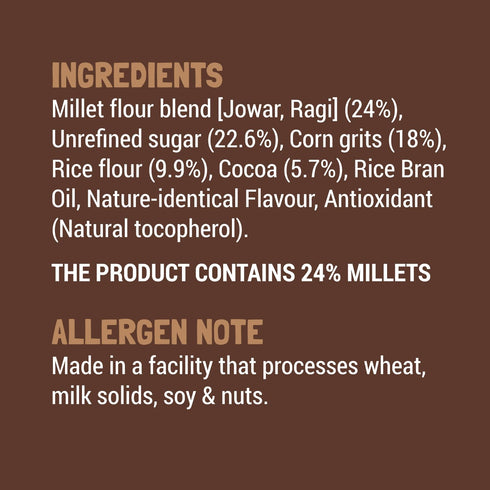 10.58 Oz (300g) Slurrp Farm Choco Crunch Ragi Cereal | Crunchy Chocolate Breakfast with Stars & Moons | No Maida