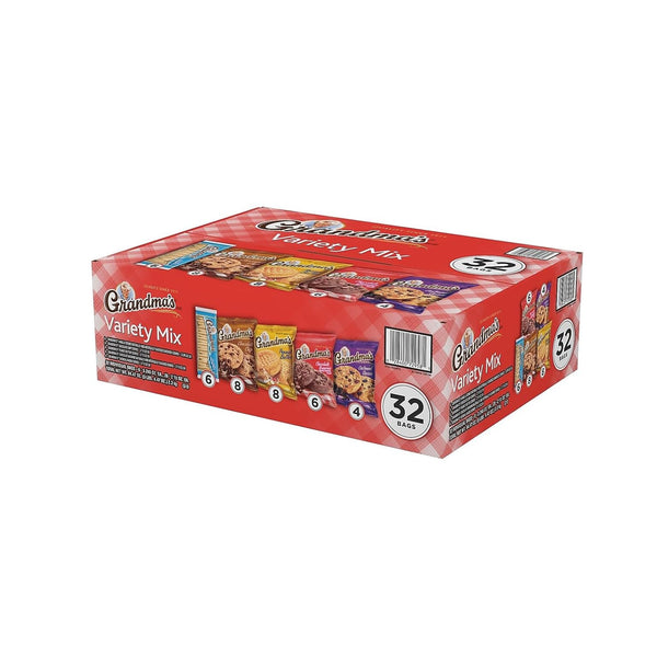 Grandma's Cookies Variety Pack, 32 Packs/Box (FRI14867)