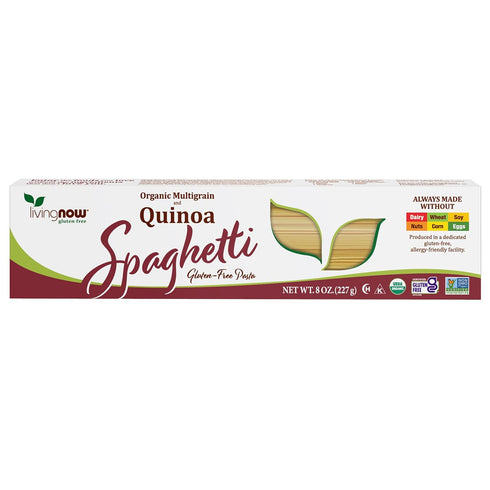 NOW Foods, Organic Quinoa Spaghetti, Gluten-Free, Corn-Free, Non-GMO, Quinoa and Rice Pasta,
