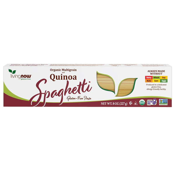 NOW Foods, Organic Quinoa Spaghetti, Gluten-Free, Corn-Free, Non-GMO, Quinoa and Rice Pasta,