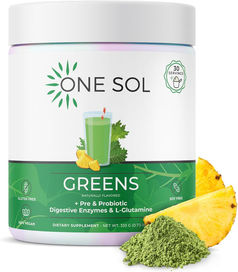 One Sol Greens, Super Greens Powder to Reduce Bloating & Improve Gut