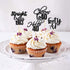 Gyufise 48 Pack Black Glitter Hello 40 Cupcake Toppers for 40th Birthday Anniversary Party Cake Decorations Supplies