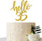 Hello 35 Cake Topper – 35th Birthday / Anniversary Party Decoration Supplies (Gold, Hello 35)