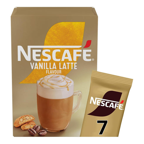 x7 (Pack 6, 42 NESCAF LATTE Vanilla Instant Coffee Sachets of Total Sachets)