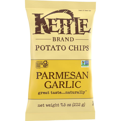 7.5 Oz Kettle Brand Potato Chips, Parmesan Garlic Kettle Chips
