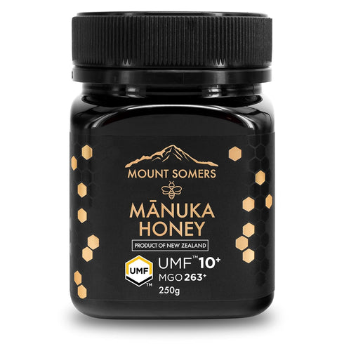 Mount Somers Premium Manuka Honey MGO 263+ / UMF 10+, 100% Pure Non GMO New Zealand Honey, 8.8oz