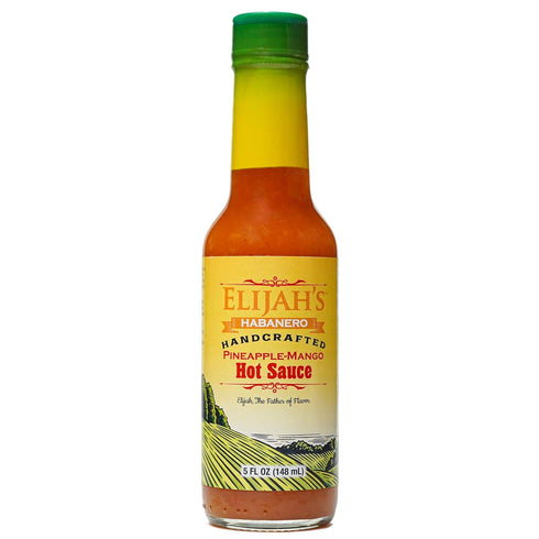 Elijah's Xtreme Pineapple-Mango Habanero Hot Sauce, Gourmet Hot Sauce Made with Fresh Fruit for Vibrant Flavor and Roasted Yellow Habanero Peppers for Heat