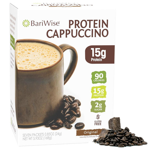 BariWise Protein Hot Drink Cappuccino Mix, Original, Low Sugar, Gluten Free, Keto