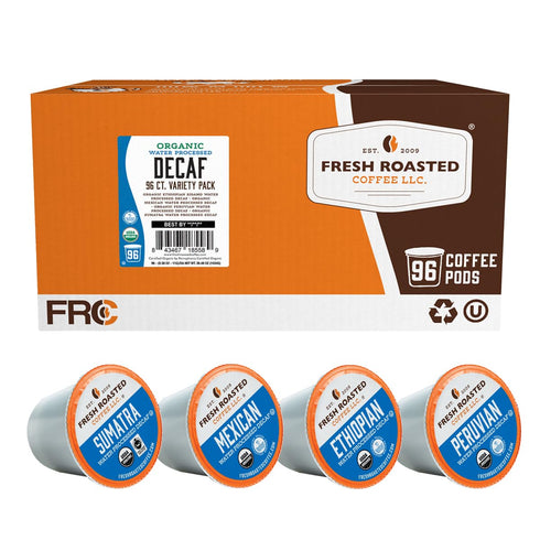 Fresh Roasted Coffee, Organic Water-Processed Decaf Variety Pack | USDA Organic, Kosher