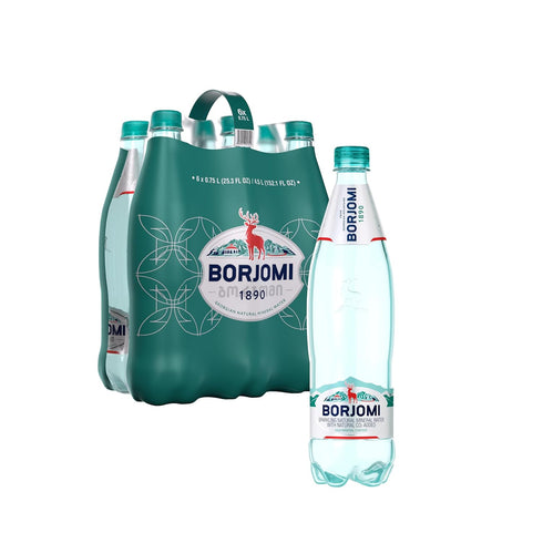 BORJOMI Sparkling Natural Mineral Water, with Natural Gut-Healthy Minerals, Naturally Alkaline, Crispy