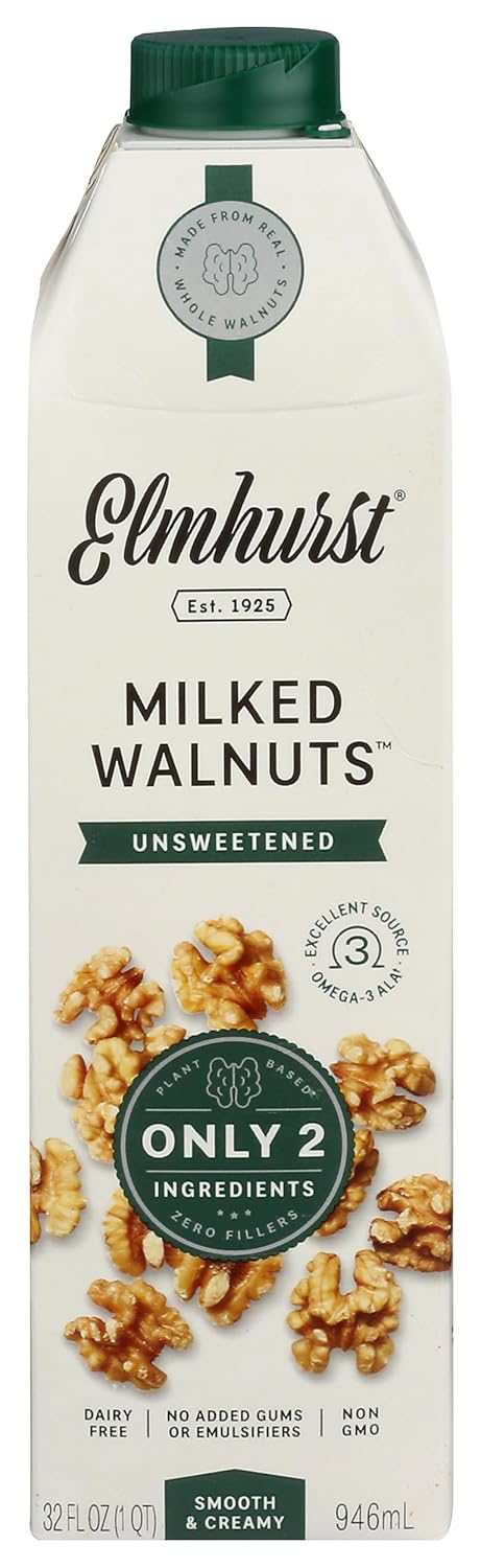 Elmhurst, Milk Walnut Unsweetened Omega 3, 32 Fl Oz