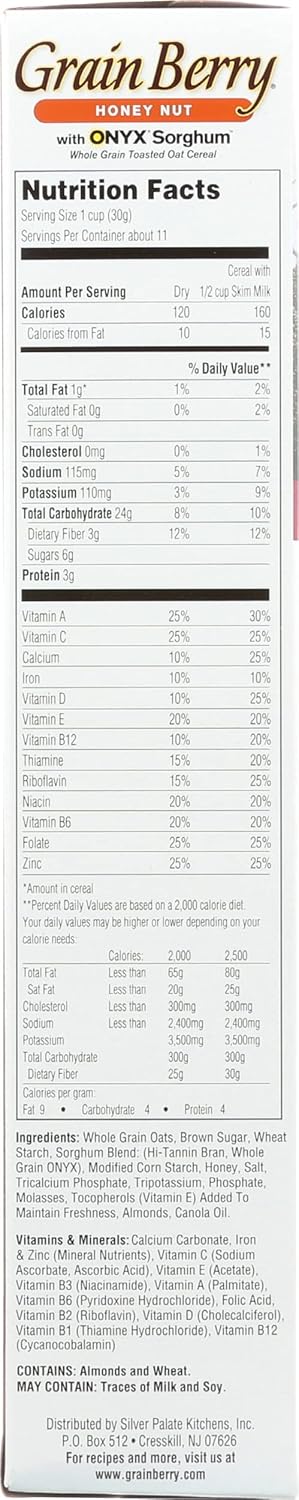 Silver Palate 12 , Cereal Honey Nut Oats, Ounce