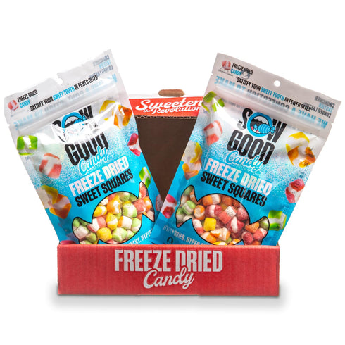 Sow Good Freeze Dried Candy Sweet Squares 2 Pack - (Strawberry, Lemon,