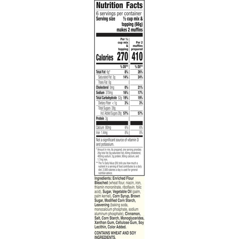 13.9 oz. (Pack 12) Betty Crocker Cinnamon Streusel Muffin and Quick Bread Mix