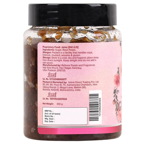 10.58 Oz/300g Urban Platter Gulkand | | Pure Rose Petal Jam | Sun Dried Rose Blend with Sugar | Natural Cooling