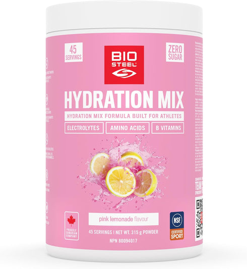 BIOSTEEL Zero Sugar Hydration Mix, Great Tasting Hydration with 5 Essential Electrolytes,