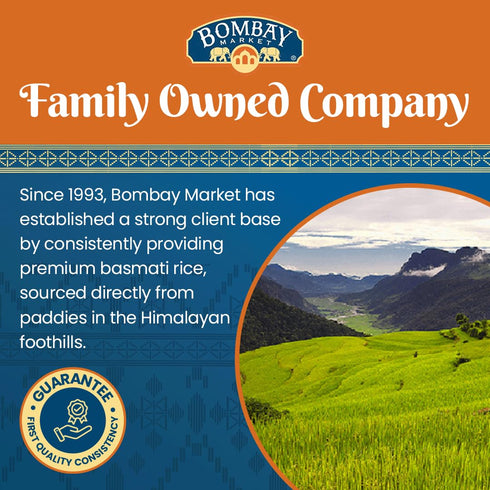 Bombay Market (10 White Basmati Rice - Aromatic & Nutty Flavor Basmati Rice - Long Grain Rice Basmati Pound Bag)