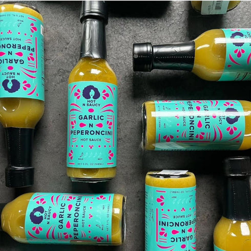 5 oz Hot N Saucy | Garlic N Peperoncini Hot Sauce, fl