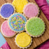 6 Jimmies, 2.75 Sweets Indeed Dye Free Pastel Sprinkles Cell, Yellow Blue Purple and Pink Sugar with Pastel No
