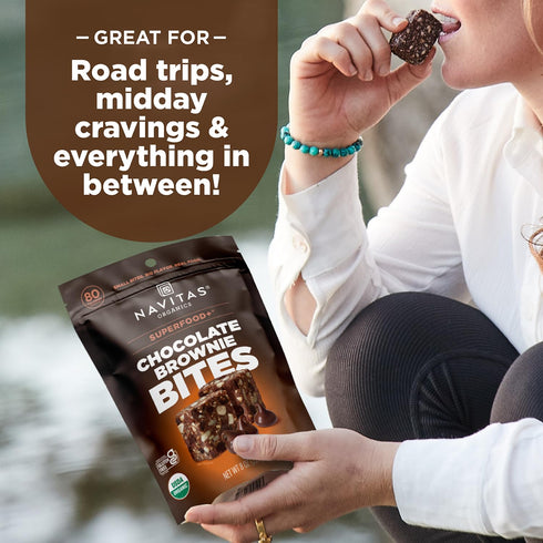 (8oz. 11 Navitas Organics Chocolate Brownie Superfood+ BITES Power Snacks All Natural Plant Based Clean Energy