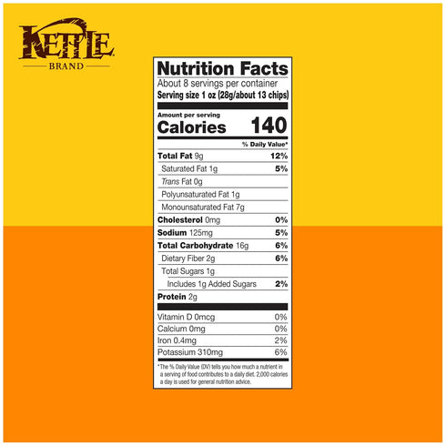 Chips,7.5 Oz,(Pack 2) Kettle Brand Potato Chips,Honey Dijon Kettle
