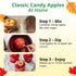 10 5 oz Pack 6 Concord Foods Candy Apple Kit Makes Traditional Red Apples Perfect for Family Treats, Carnivals, Fairs