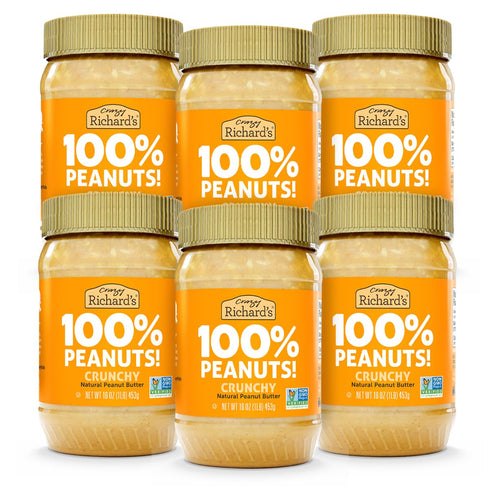 Crazy Richard's 100% All-Natural Crunchy Vegan Peanut Butter with No Added Sugar