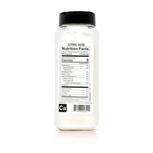 28 oz Spiceology Citric Acid Powder Culinary Acidifier for Tangy Flavor, pH Control and Preserving Color Use