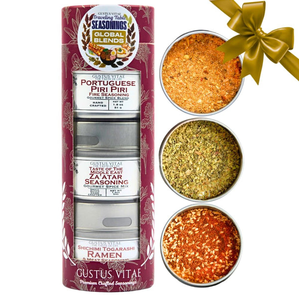 Global Blends: The Traveling Table Seasonings | Gift Packaged Set of 3