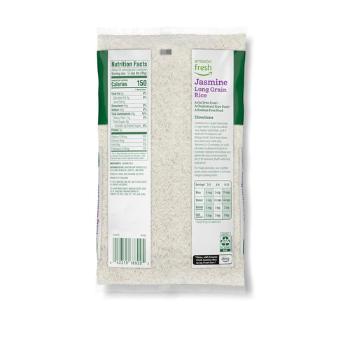 2 Lb Packaging (Pack 3) Amazon Grocery, Jasmine Long Grain Rice, (Previously Amazon Fresh, May Vary)