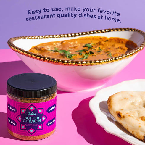 4.5 oz Fadwa Masala Butter Chicken Spice Mix - Jar, Salt & Sugar Free, Non-Spicy Authentic Desi Spices for Pakistani