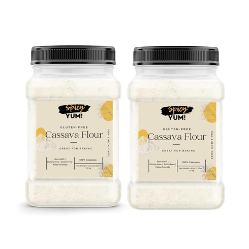 Spicy Yum! Cassava Flour | 2 Packs - 40 oz Each (Total 80 oz