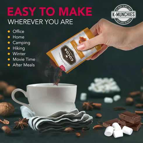 K-Munchies 28 (1.25 oz) Packets 7 Sets Cocoa Classics Hot Chocolate Mix - Assorted Hot Cocoa - Classic Flavors - Rich