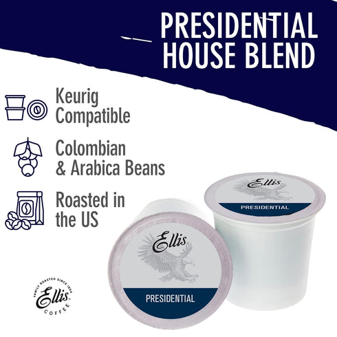24 Ellis Coffee - Presidential - Light Roast - Single Serve Coffee Pods - Coffee Pods